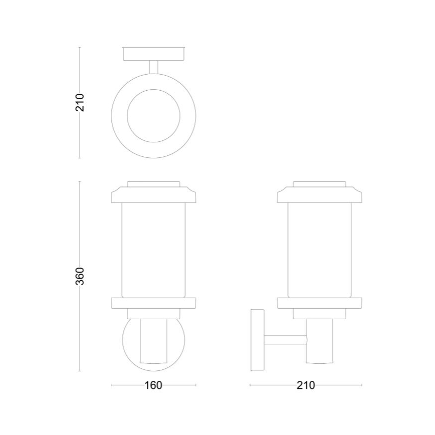 Philips - Venkovní nástěnné svítidlo LISTRA 1xE27/25W/230V IP44