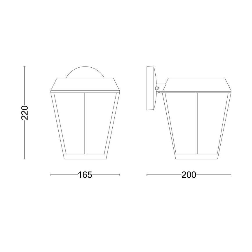 Philips - Venkovní nástěnné svítidlo SUNERA 1xE27/25W/230V IP44