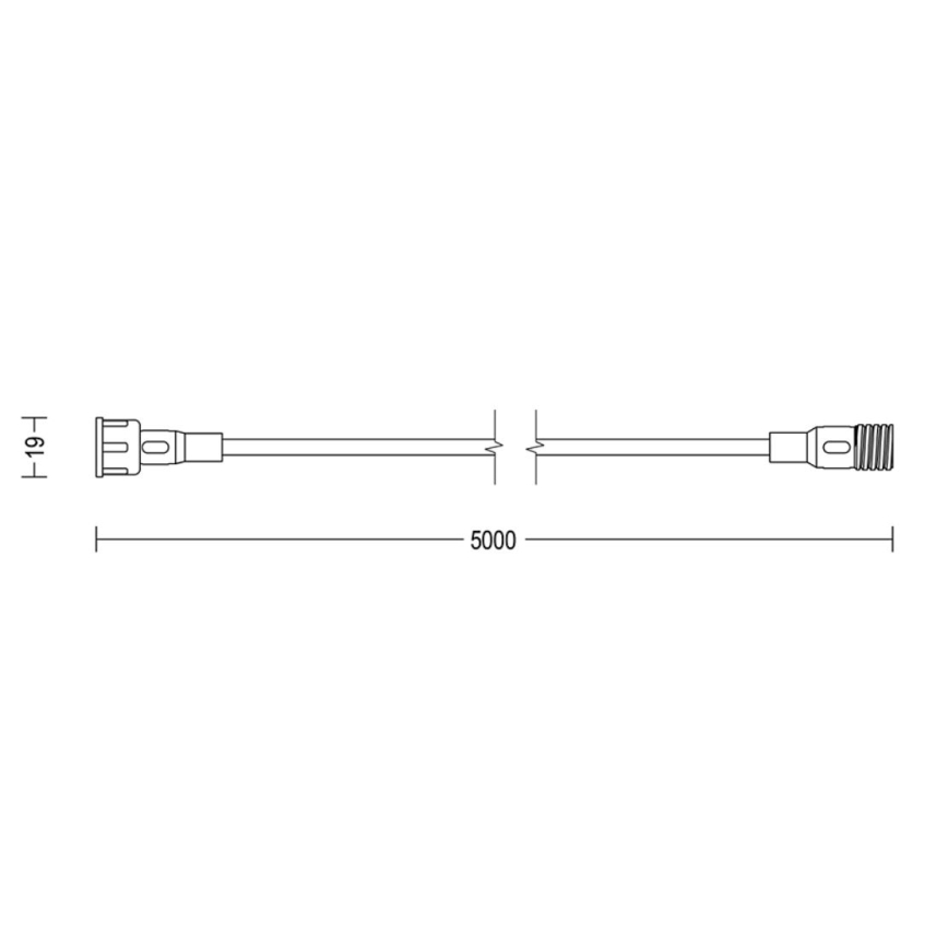 Philips - Venkovní prodlužovací kabel 5m IP67
