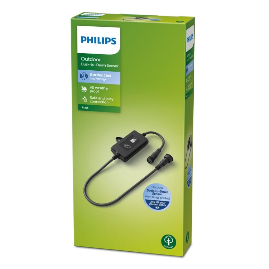 Philips - Venkovní senzor soumraku s časovačem IP44