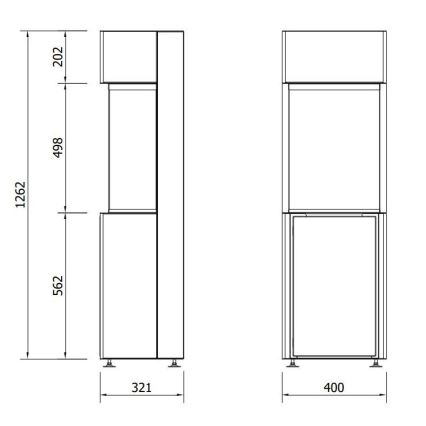 Planika - BIO krb na dálkové ovládání 126,2x40 cm 3,5kW/230V černá