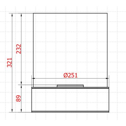 Planika - BIO krb 32,1x25,1 cm 2,5kW černá