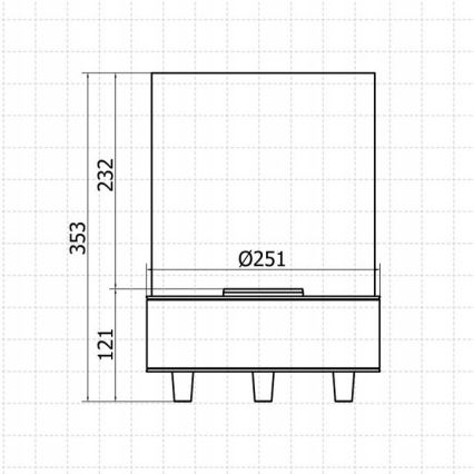 Planika - BIO krb 36,3x25,1 cm 2,5kW černá