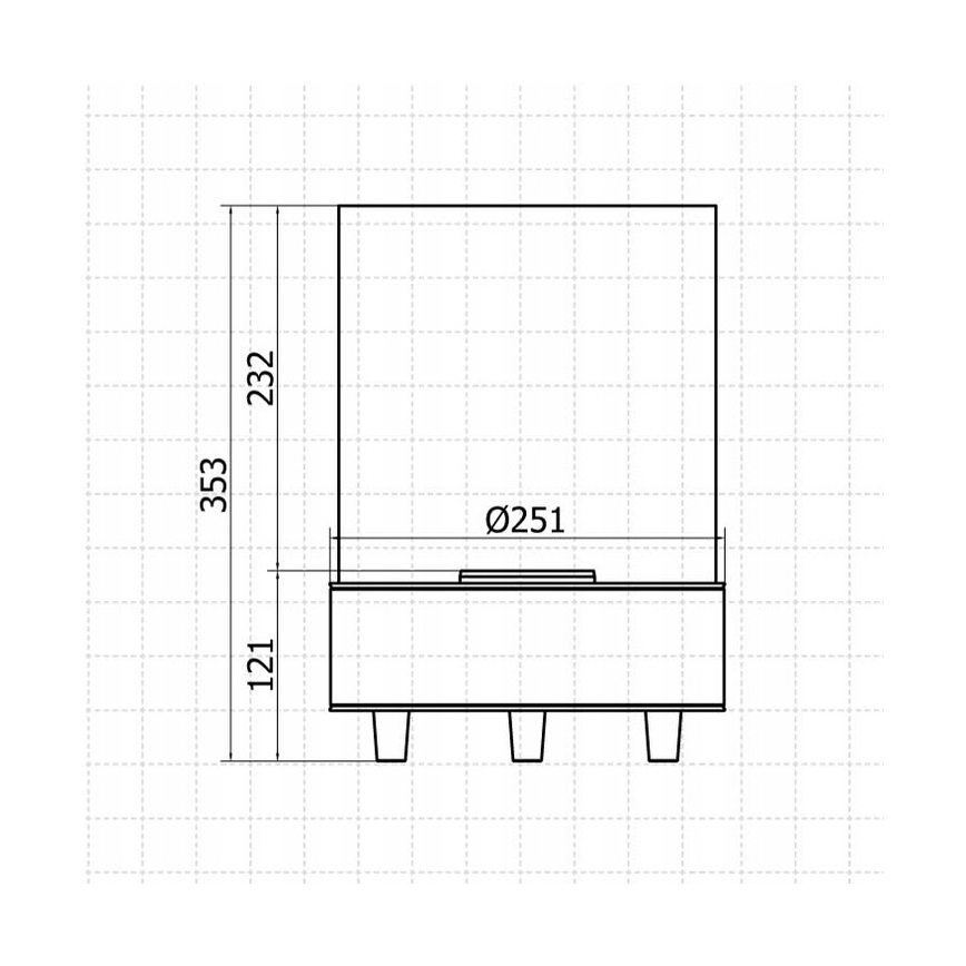 Planika - BIO krb 36,3x25,1 cm 2,5kW černá