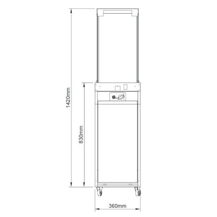 Planika - Venkovní plynový krb 142x36 cm 8kW 1xAAA černá + ochranný kryt