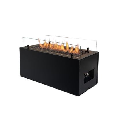 Planika - Venkovní plynový krb 41,4x69,8 cm 10kW 1xAAA černá + ochranný kryt