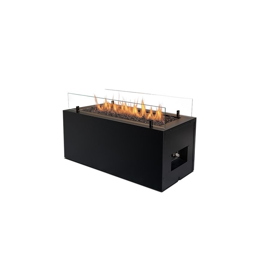 Planika - Venkovní plynový krb 41,4x69,8 cm 10kW 1xAAA černá + ochranný kryt