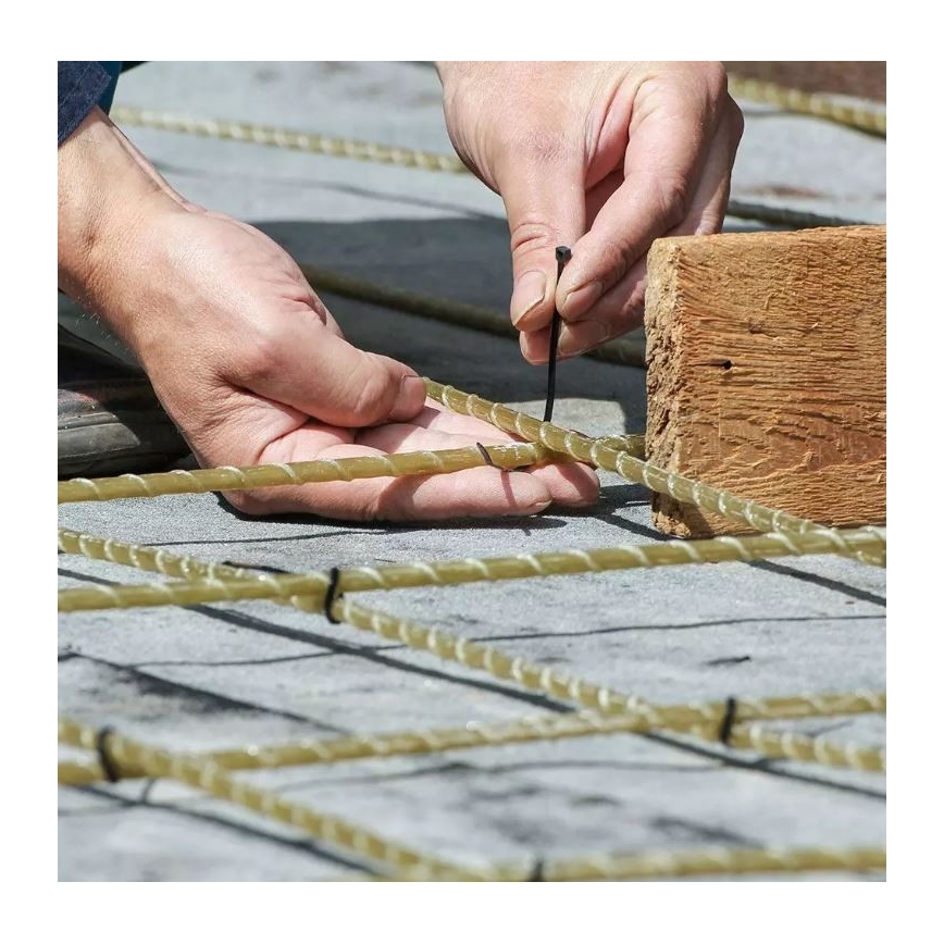 Plastové stahovací pásky 2,5x100mm 100ks černá