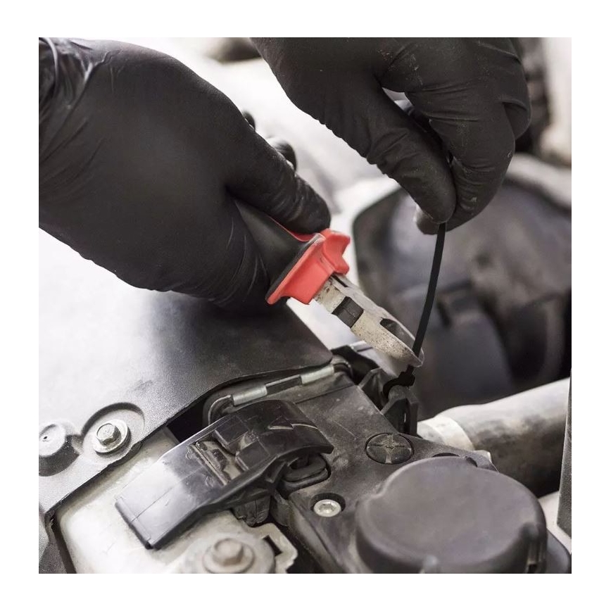 Plastové stahovací pásky 2,5x100mm 100ks černá