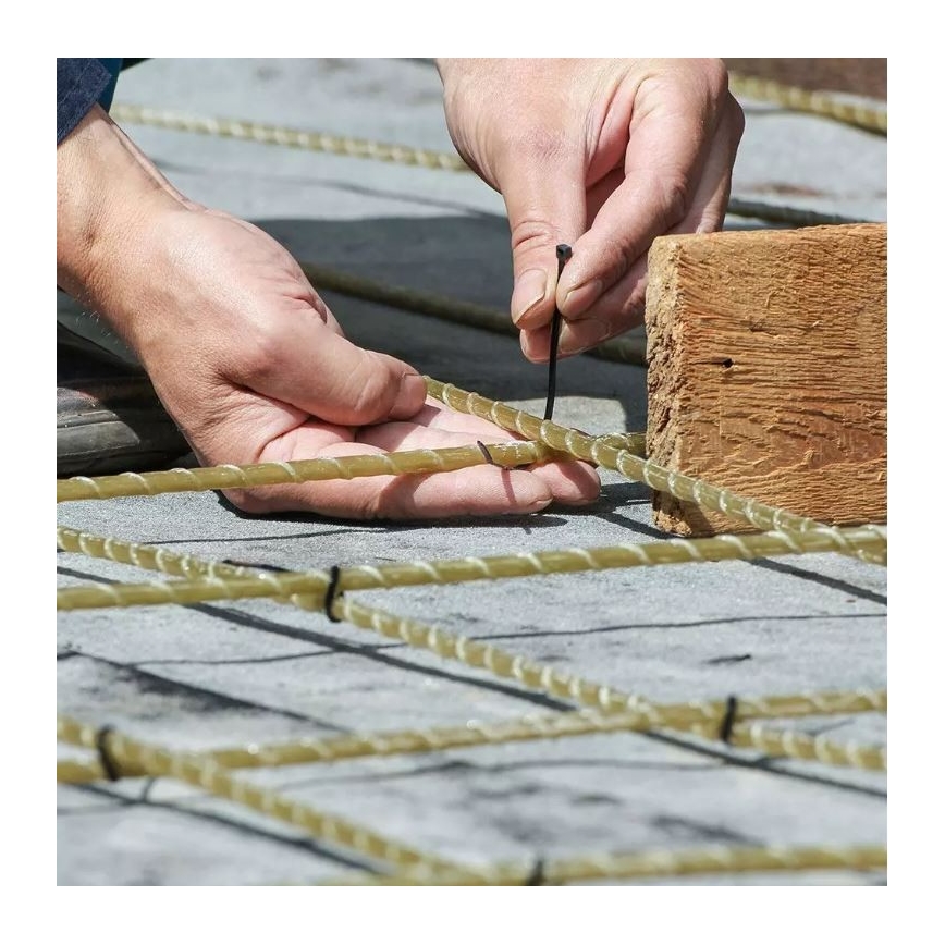 Plastové stahovací pásky 2,5x150mm 100ks černá