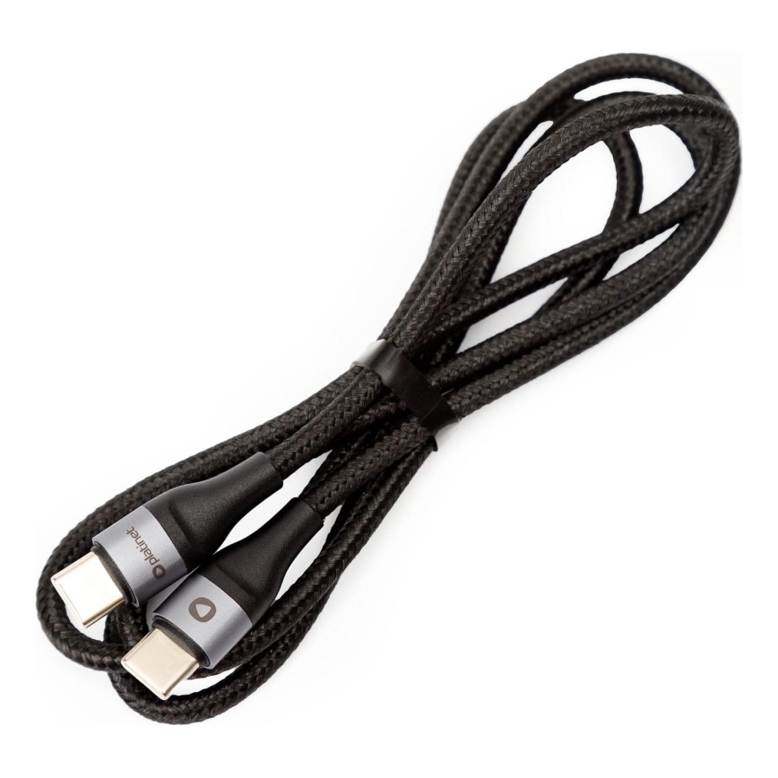 Pletený USB kabel USB-C / USB-C konektor 60W 1m černá