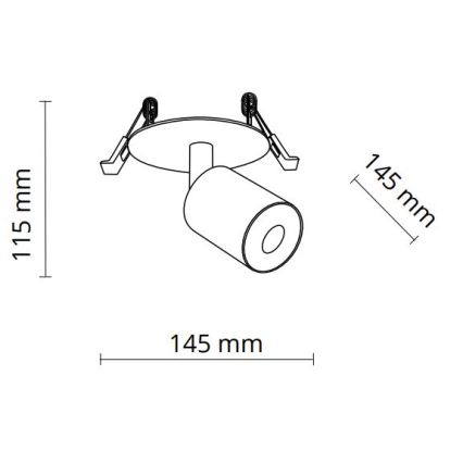 Podhledové bodové svítidlo NEX 1xGU10/10W/230V bílá