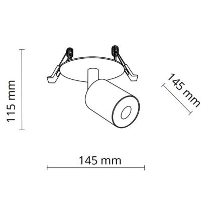 Podhledové bodové svítidlo NEX 1xGU10/10W/230V černá