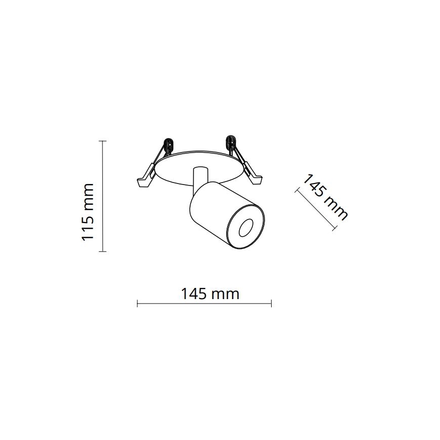 Podhledové bodové svítidlo NEX 1xGU10/10W/230V černá