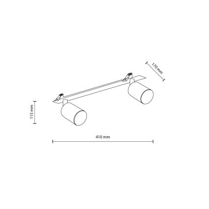 Podhledové bodové svítidlo NEX 2xGU10/10W/230V bílá