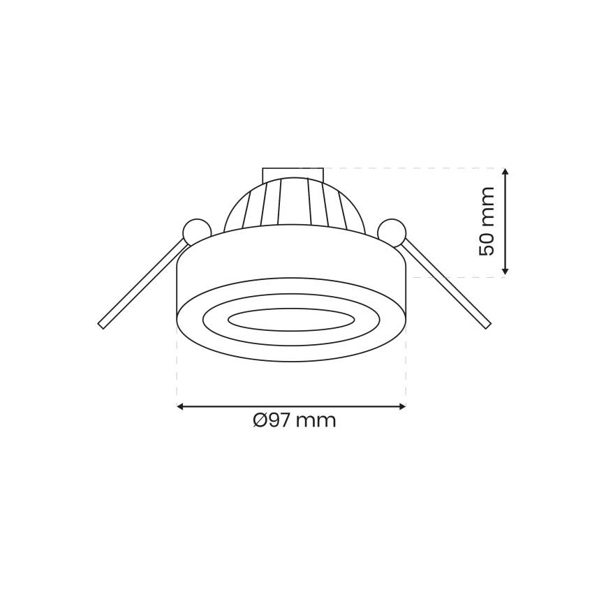 Podhledové bodové svítidlo NUSA 1xGU5,3/MR16/50W/12V kulatý černá