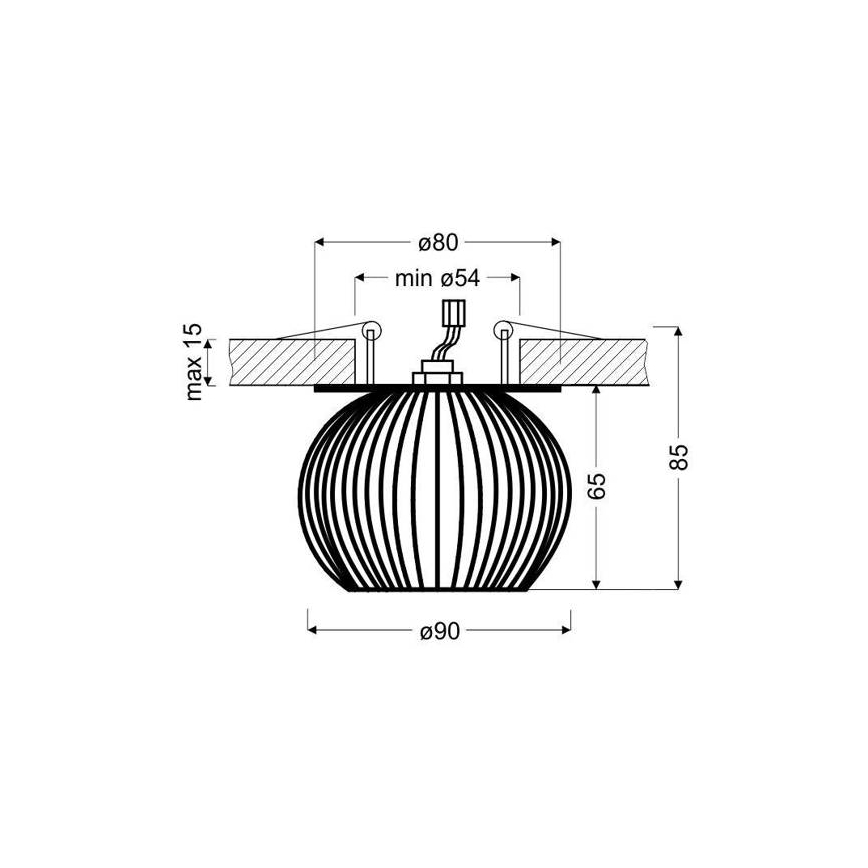 Podhledové bodové svítidlo SK 93 1xG9/40W/230V bílá