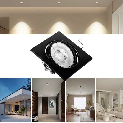 Podhledové svítidlo 1xGU10/MR16/10W/230V 9x9 cm černá
