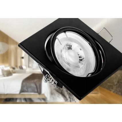 Podhledové svítidlo 1xGU10/MR16/10W/230V 9x9 cm černá