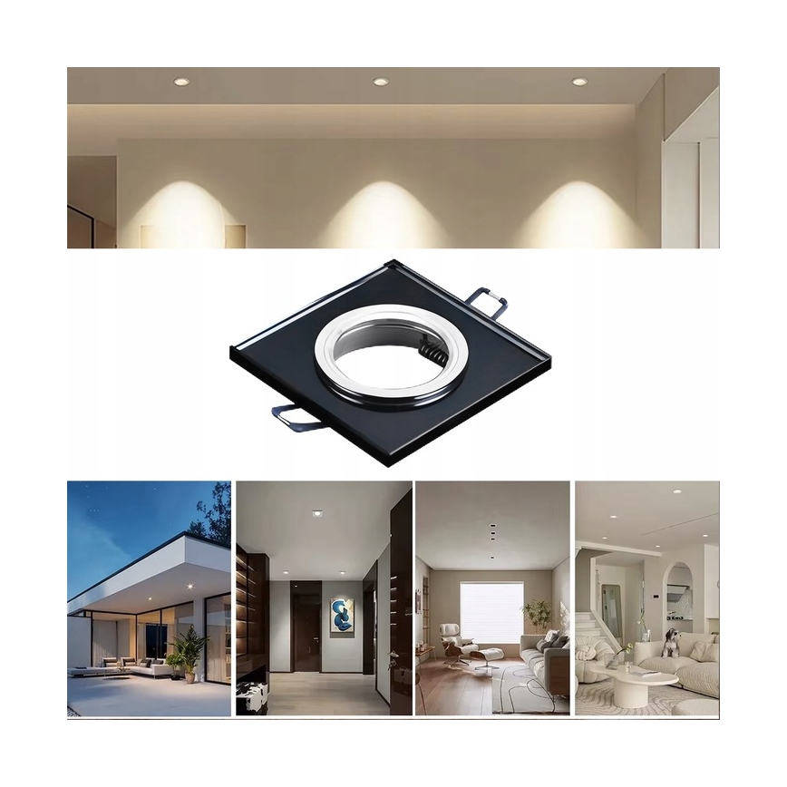 Podhledové svítidlo 1xGU10/MR16/10W/230V 9x9 cm černá