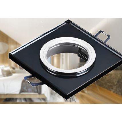 Podhledové svítidlo 1xGU10/MR16/10W/230V 9x9 cm černá