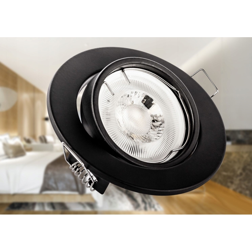 Podhledové svítidlo 1xGU10/MR16/10W/230V pr. 9 cm černá