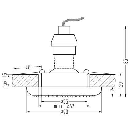 Podhledové svítidlo SOC 1xGU10/50W/230V černá