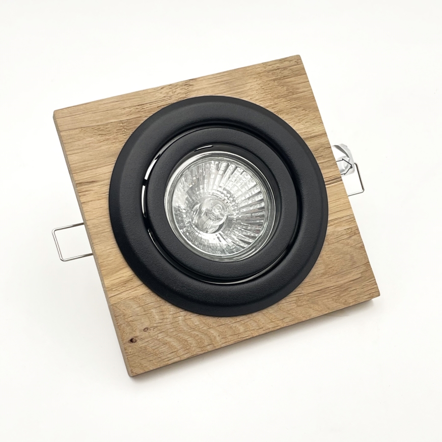 Podhledové svítidlo TOBBY 1xG9/20W/230V 11,5x11,5 cm dub/černá