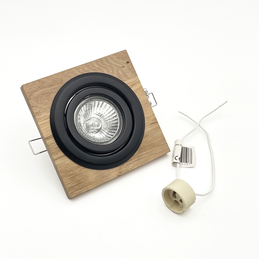 Podhledové svítidlo TOBBY 1xG9/20W/230V 11,5x11,5 cm dub/černá