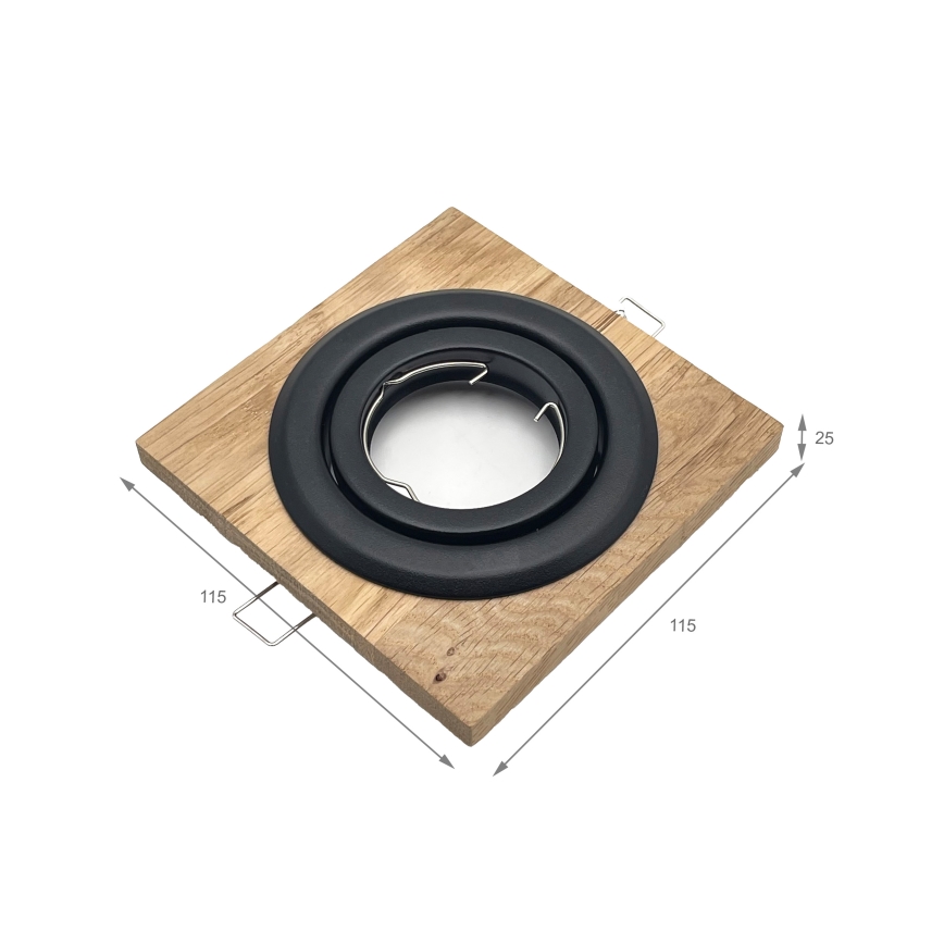 Podhledové svítidlo TOBBY 1xG9/20W/230V 11,5x11,5 cm dub/černá