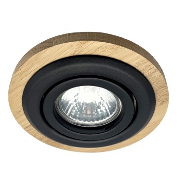 Podhledové svítidlo TOBBY 1xG9/20W/230V pr. 11,5 cm dub/černá