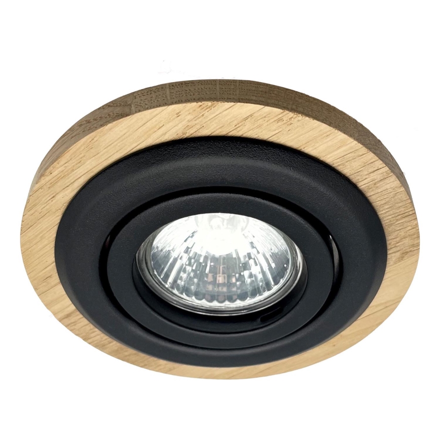 Podhledové svítidlo TOBBY 1xG9/20W/230V pr. 11,5 cm dub/černá