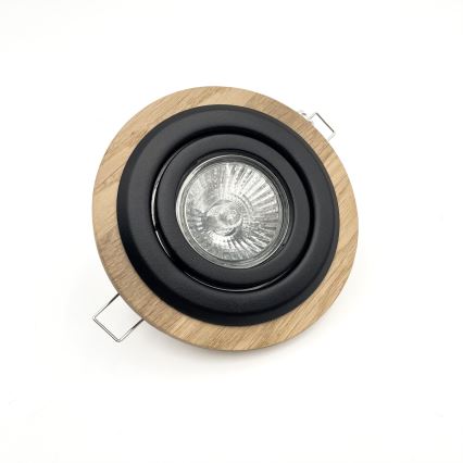 Podhledové svítidlo TOBBY 1xG9/20W/230V pr. 11,5 cm dub/černá