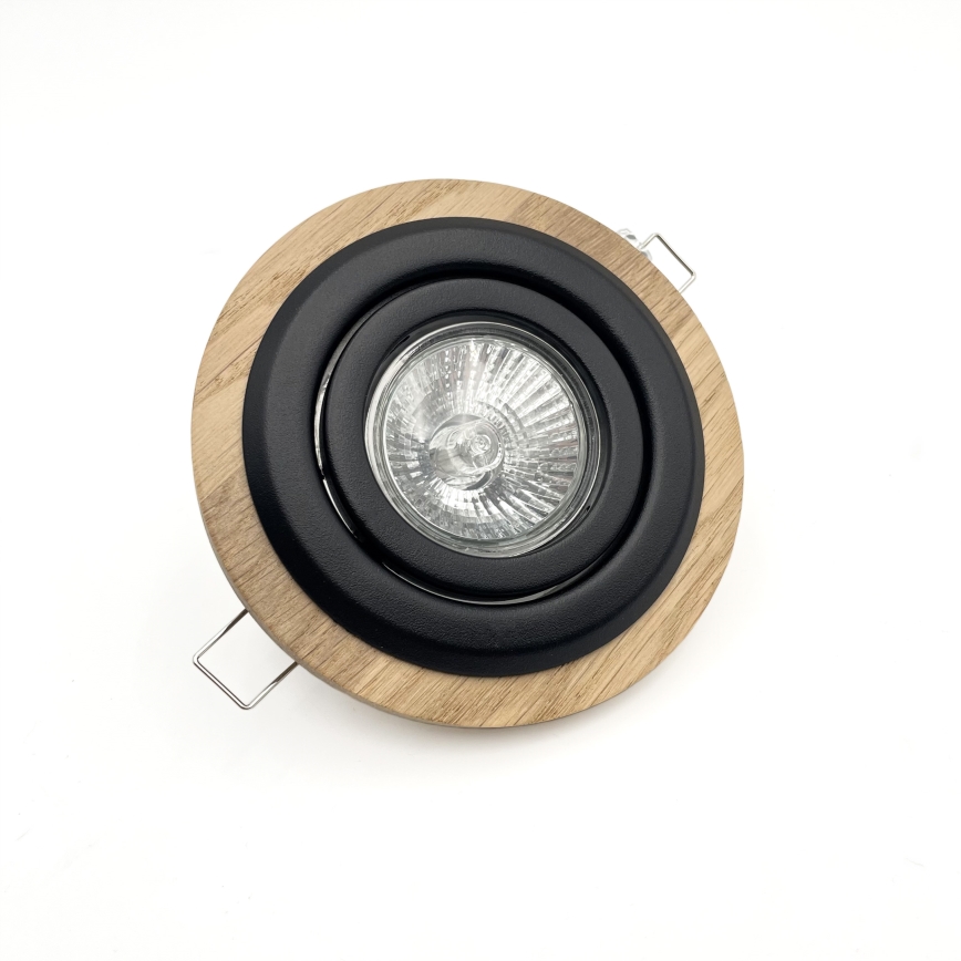 Podhledové svítidlo TOBBY 1xG9/20W/230V pr. 11,5 cm dub/černá