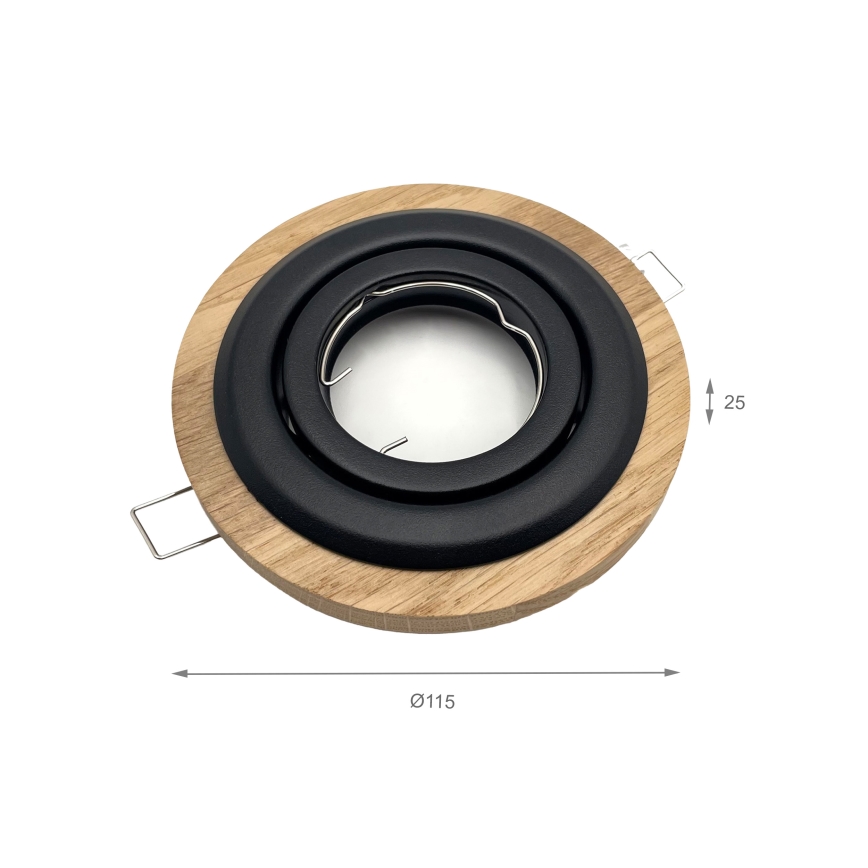 Podhledové svítidlo TOBBY 1xG9/20W/230V pr. 11,5 cm dub/černá
