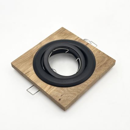 Podhledové svítidlo TOBBY 1xGU10/20W/230V 11,5x11,5 cm dub/černá