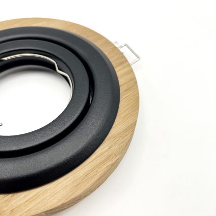 Podhledové svítidlo TOBBY 1xGU10/20W/230V pr. 11,5 cm dub/černá