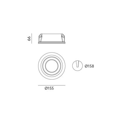 Podhledové svítidlo TONTO 1xGU10/35W/230V