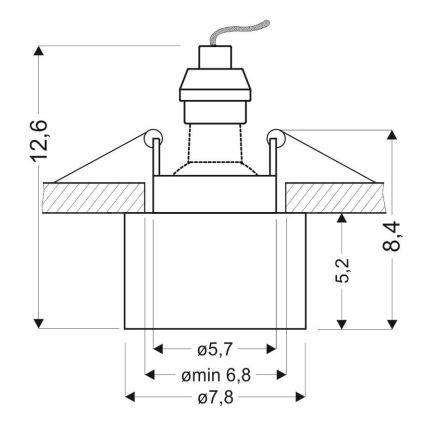 Podhledové svítidlo TUBA 1xGU10/50W/230V