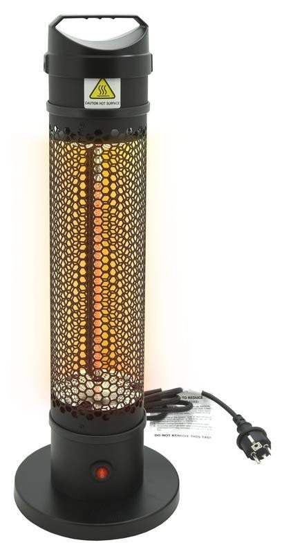 Podlahový infrazářič 1000W/230V IP44 černá