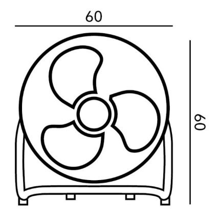 Podlahový ventilátor VIENTO 100W/230V lesklý chrom