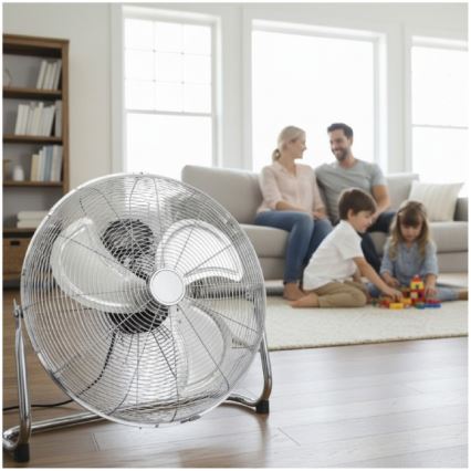 Podlahový ventilátor VIENTO 200W/230V lesklý chrom