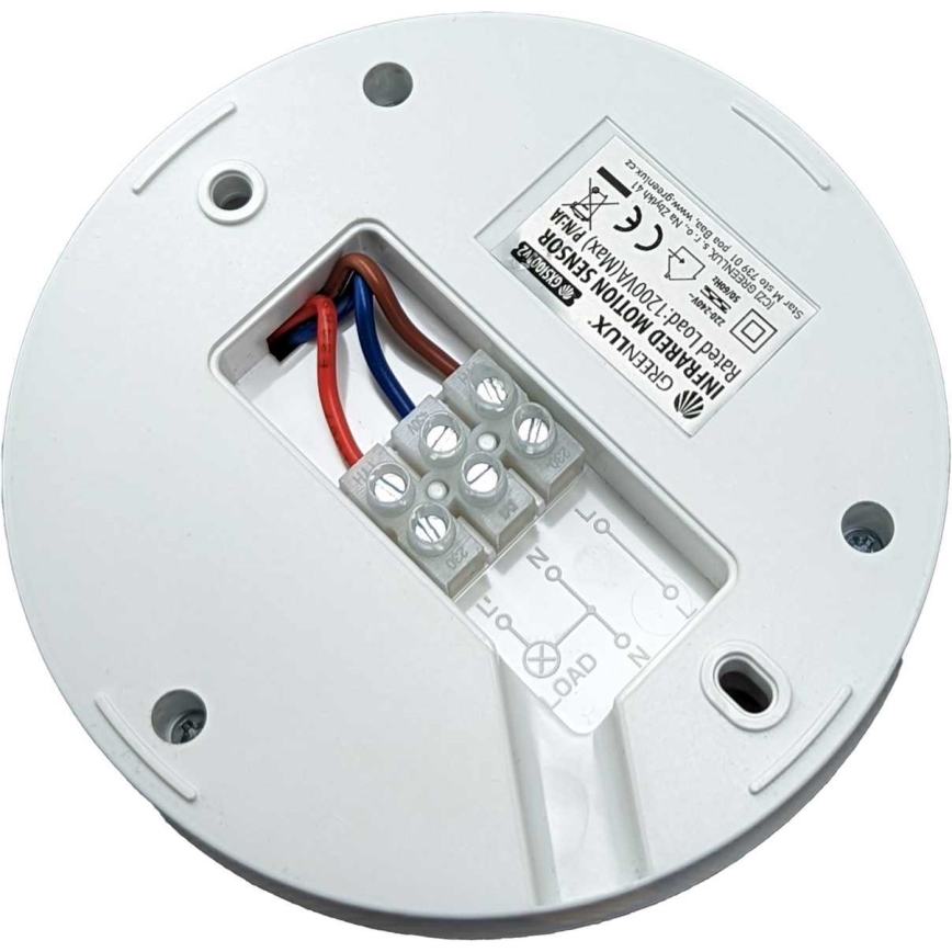 Pohybový senzor PIR 1200W/230V