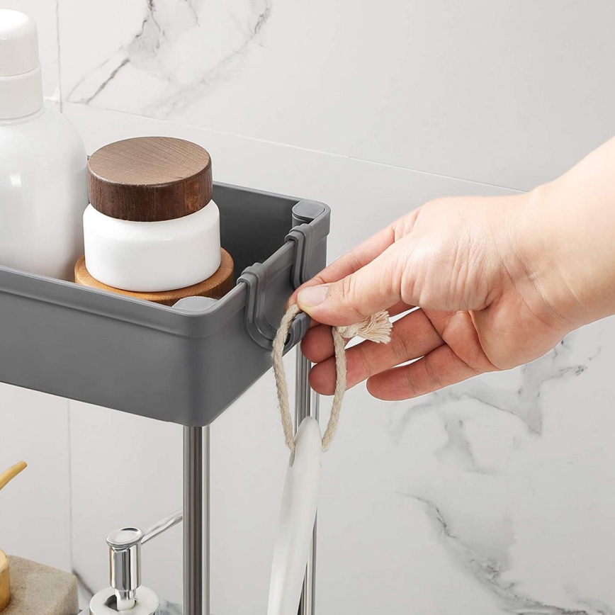 Pojízdný úložný vozík MARGE šedá