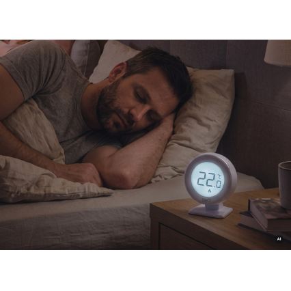 Pokojový manuální bezdrátový termostat 230V/16A 2xAA bílá
