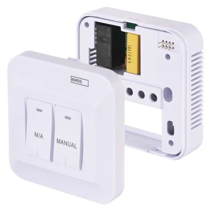 Pokojový manuální bezdrátový termostat 230V/16A 2xAA bílá