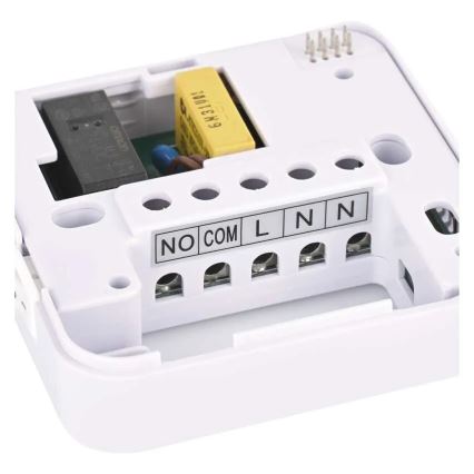 Pokojový manuální bezdrátový termostat 230V/16A 2xAA bílá