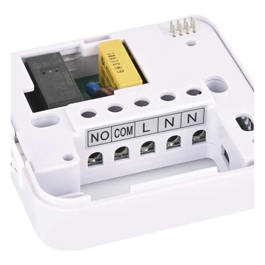 Pokojový manuální bezdrátový termostat 230V/16A 2xAA bílá