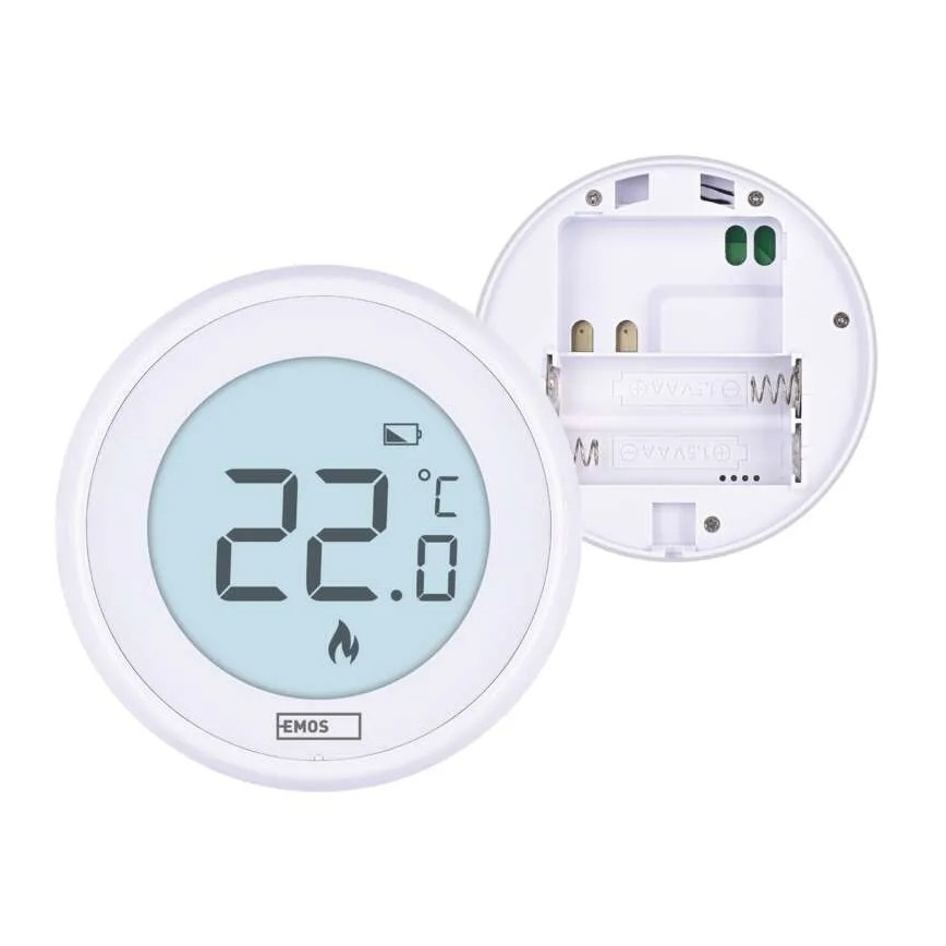 Pokojový manuální termostat 230V/6A 2xAA bílá