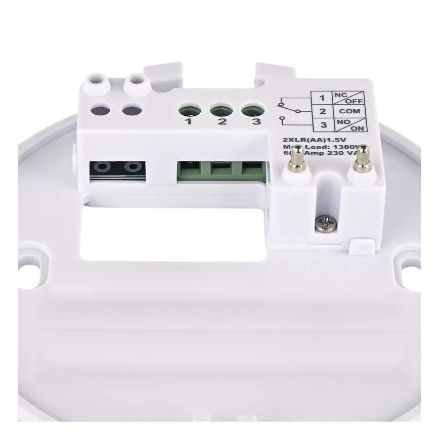 Pokojový manuální termostat 230V/6A 2xAA bílá